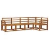 vidaXL Outdoor-Sofagarnitur 5 pcs Natur
