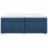 vidaXL Boxspringbett mit Matratze Blau 200x200 cm Stoff
