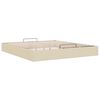 vidaXL Ottoman-Bett ohne Matratze Creme 180x200 cm Stoff