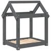 vidaXL Hundebett Grau 61x50x70 cm Massivholz Kiefer