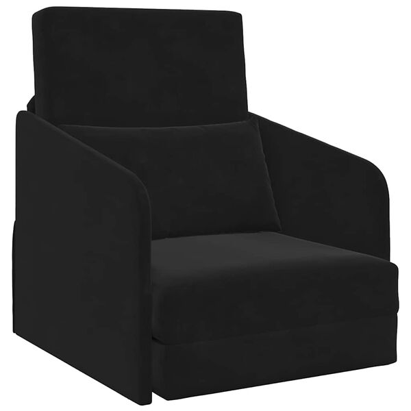 vidaXL Schlafsofa Schwarz 65 x 80 x 83 cm Samt