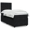 vidaXL Boxspringbett mit Matratze Schwarz 90x190 cm Samt