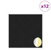 vidaXL Selbstklebende Schraubenabdeckung 12 pcs Schwarz &Oslash; 20 x 0,5 mm
