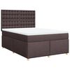 vidaXL Boxspringbett mit Matratze Dunkelbraun 140x190 cm Stoff