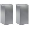 vidaXL Pflanzenst&auml;nder 2 pcs Silber 30 x 30 x 60 cm Edelstahl