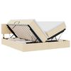vidaXL LED-Speicherbett mit Matratze Creme 200 x 200 cm Stoff