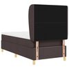 vidaXL Boxspringbett mit Matratze Dunkelgrau 90x190 cm Dunkelbraun