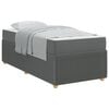 vidaXL Bettrahmen mit Matratze Dunkelgrau 90 x 200 cm Stoff