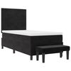 vidaXL Boxspringbett mit Matratze Schwarz 90 x 200 cm Samt