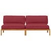 vidaXL Sofa Set mit Kissen Weinrot 240 x 80 x 69 cm Massivholz Akazie