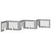vidaXL Klappbares Hundetor mit St&auml;ndern 6 stk. Sonoma-Grau 482 cm