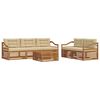 vidaXL Outdoor-Sofagarnitur 6 stk. Natur und Beige