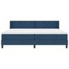 vidaXL Boxspringbett mit Matratze Blau 200 x 200 cm Polyester