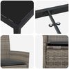 vidaXL Garten Essgruppe 5 pcs Grau Poly-Rattan