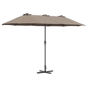 vidaXL Gartensonnenschirm 370 x 197 x 239 cm Polyester und Aluminium
