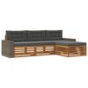 vidaXL Outdoor-Sofagarnitur 4 pcs Natur und Anthrazit Polyester