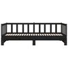 vidaXL Tagesbett Ausziehbar Schwarz 2x(90x190) cm Massivholz Kiefer