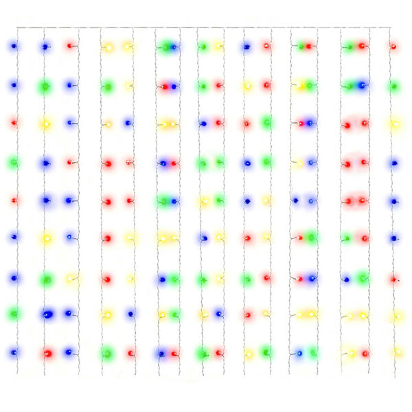 vidaXL LED-Lichtervorhang 3x3 m 300 LED Bunt 8 Funktionen