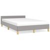 vidaXL Bettgestell ohne Matratze Hellgrau 120x200 cm Stoff