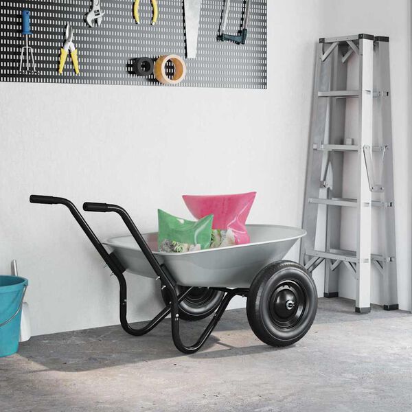 vidaXL Ersatzschaufel f&uuml;r Schubkarre Silber 90 x 63 x 28 cm Stahl