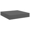 vidaXL Schweberegale 2 Stk. Hochglanz-Grau 23x23,5x3,8 cm MDF