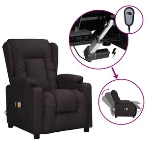 vidaXL Massagesessel Elektrisch Schwarz Kunstleder