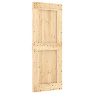 vidaXL Schiebet&uuml;r NARVIK Nat&uuml;rlich und Schwarz 80 x 210 cm (152,5 cm)