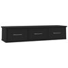 vidaXL Wand-Schubladenregal Schwarz 88x26x18,5 cm Holzwerkstoff