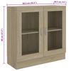 vidaXL Vitrinenschrank Sonoma-Eiche 82,5x30,5x80 cm Holzwerkstoff