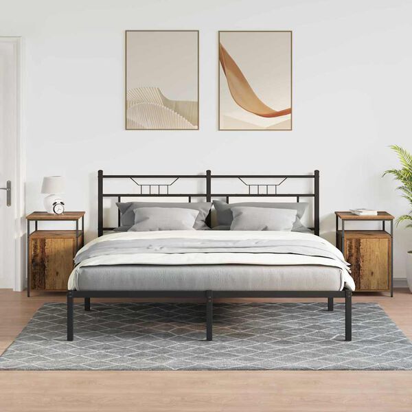 vidaXL Nachttisch Altholz Holzwerkstoff