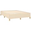 vidaXL Boxspringbett mit Matratze Creme 140x190 cm Stoff