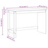 vidaXL Schreibtisch Grau 112 x 50 x 75 cm Massivholz Kiefer