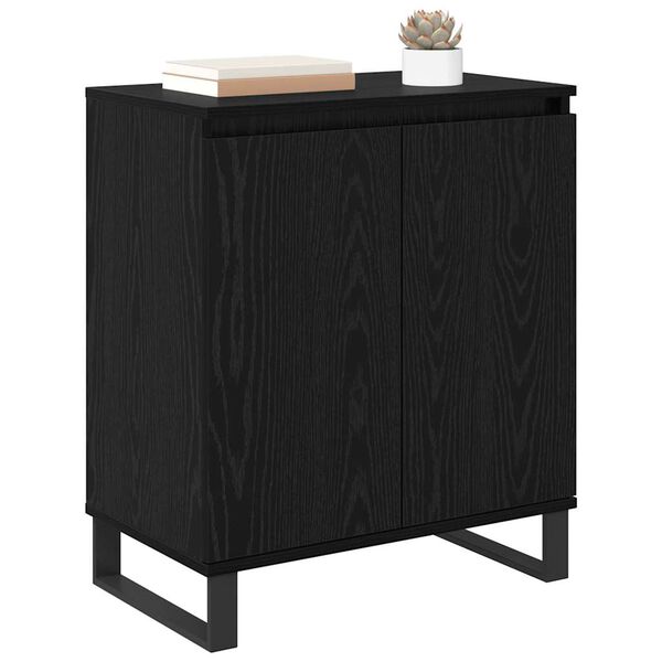 vidaXL Sideboard Schwarz Eichen-Optik 60 x 35 x 70 cm Holzwerkstoff