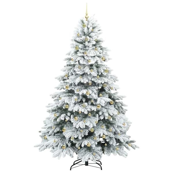 vidaXL Künstlicher Weihnachtsbaum mit 300 LEDs Grün 240 cm PE und PVC