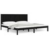 vidaXL Massivholzbett Schwarz Kiefer 180x200 cm