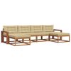 vidaXL Outdoor-Sofagarnitur 6 stk. Natur und Beige