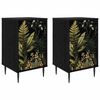 vidaXL Nachttisch RHENEN 2 stk. Schwarz Eichen-Optik 36 x 33 x 61 cm