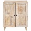 vidaXL Sideboard mit Regal Wei&szlig; 60 x 33 x 75 cm massives Mangoholz