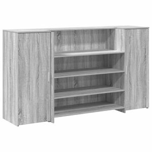 vidaXL Empfangstheke Grau Sonoma 180x50x103,5 cm Holzwerkstoff