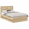 vidaXL Bettrahmen Sonoma-Eiche 120 x 200 cm Ingenieurs Holz