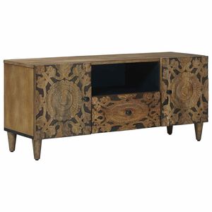vidaXL TV-Schr&auml;nk mit T&uuml;r Braun 105 x 33,5 x 46 cm Massivholz Mango