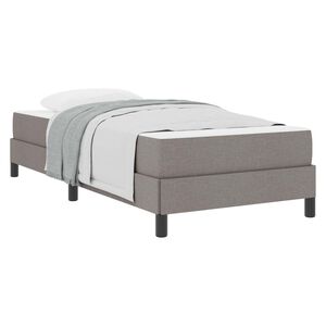 vidaXL Boxspringbett mit Matratze Taupe 100 x 200 cm Stoff