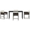 vidaXL Garten Essgruppe 5 pcs Braun Poly-Rattan