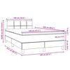 vidaXL Boxspringbett mit Matratze Dunkelgrau 120x220 cm Samt