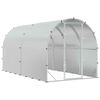 vidaXL H&uuml;hnerunterkunft Silber 400 x 200 x 200 cm Verzinkter Stahl