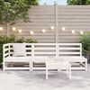 vidaXL 3-tlg. Garten-Lounge-Set Wei&szlig; Kiefer Massivholz