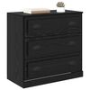 vidaXL Sideboard Schwarz Eichen-Optik 70 x 35,5 x 67,5 cm