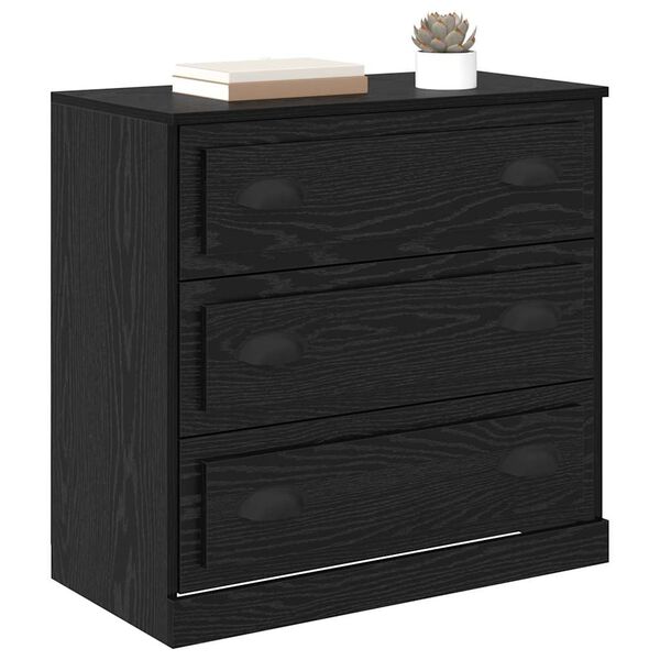 vidaXL Sideboard Schwarz Eichen-Optik 70 x 35,5 x 67,5 cm