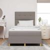 vidaXL Boxspringbett mit Matratze Taupe 120 x 200 cm Stoff
