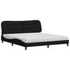 vidaXL Bett mit Matratze "Hvar" Schwarz 180x200 cm Stoff